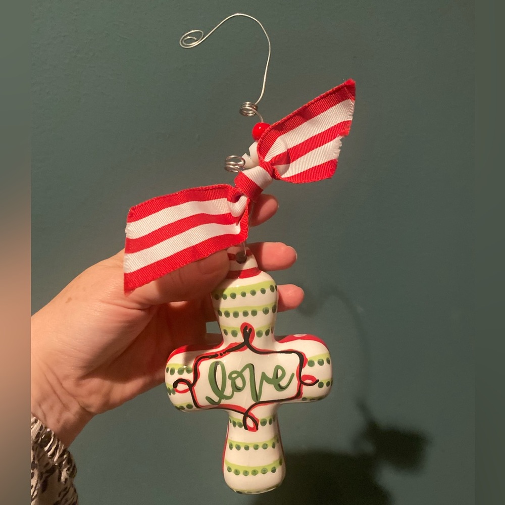 Glory Haus “Love” Cross Christmas Tree Ornament